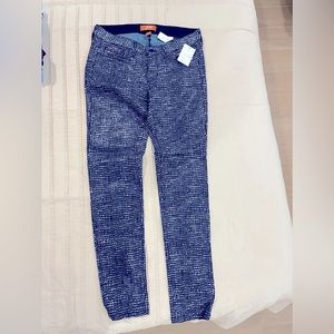 Textured blue pants by Joe Fresh